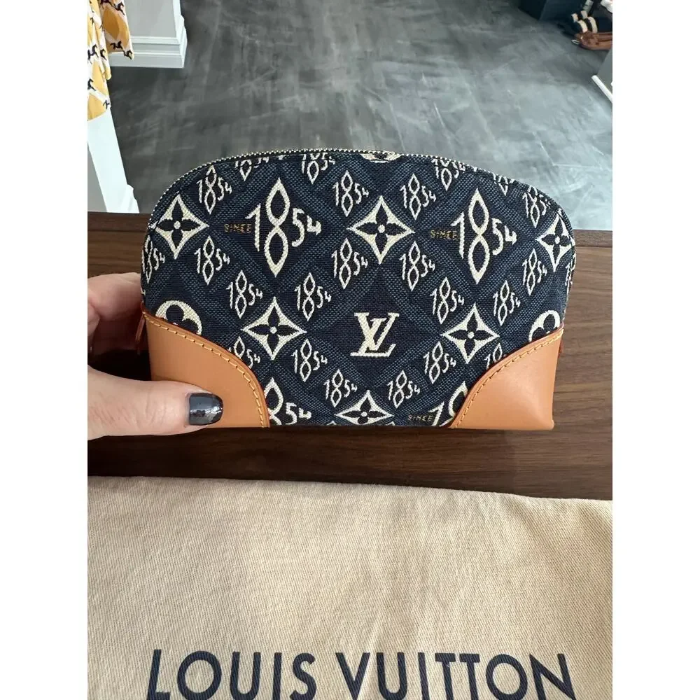 Louis Vuitton Limited Edition Jacquard Since 1854 Monogram Cosmetic Pouch - Picture 2 of 10